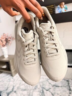 lululemon athletica Women's Light Beige Running Sneakers